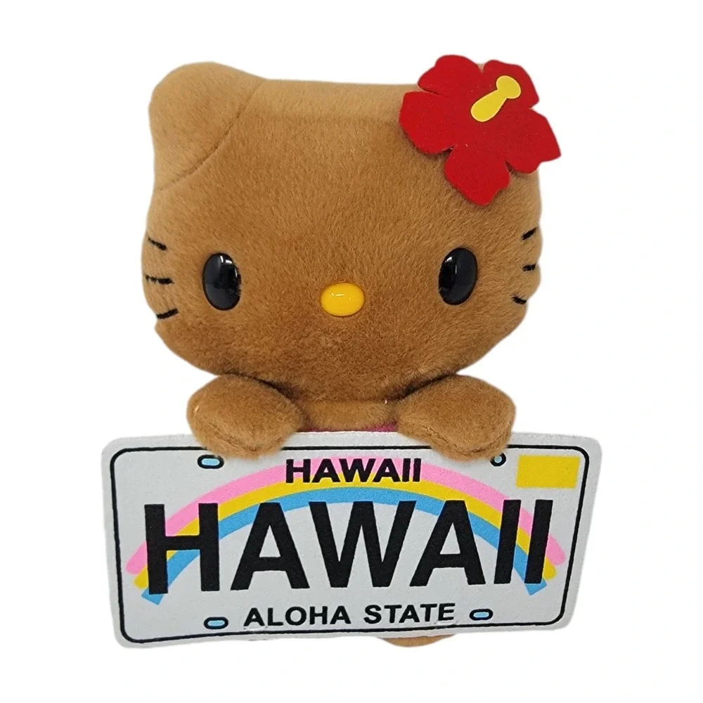 Hello Kitty Plus Tan Brown‎ Bikini Hibiscus Hawaii License Plate 7